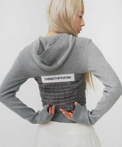 THINGS THAT MATTER（シングス ザット マター）の「TULLE BUSTIER with CORSAGE / チュールビスチェウィズコサージュ（チューブトップ・レディース・ブラック/ベージュ・FREE）」の18枚目の写真