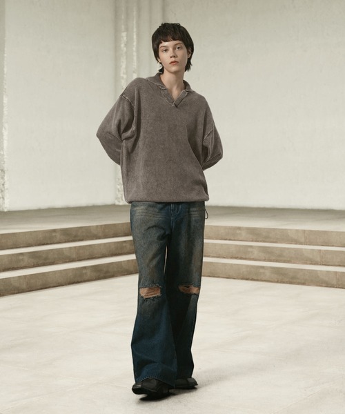 ヨウジヤマモト　ニットポロシャツ 楽天市場】Yohji Yamamoto Pour Homme 95AW 鹿鳴館日本画