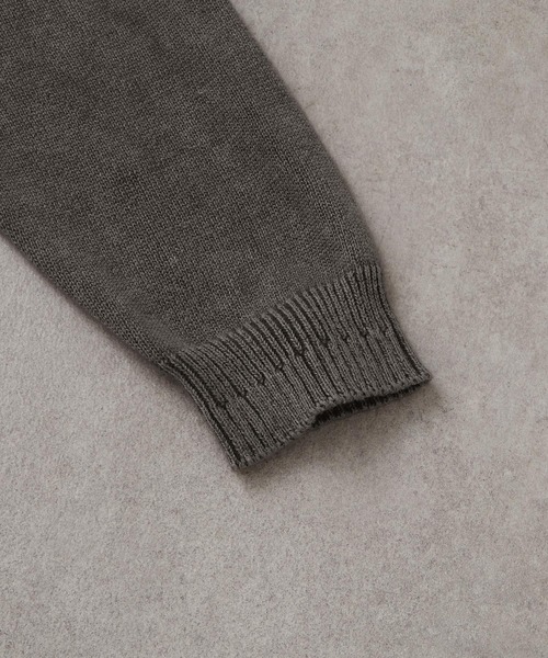 EMMA CLOTHES（エマクローズ）の「ストーンウォッシュドロストスキッパールーズニットポロシャツ（ポロシャツ・メンズ・ブラウン/ライトグレー/ダークネイビー/チャコール・M/L）」の19枚目の写真