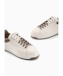 美品　エンポリオアルマーニ (US6) レザースニーカー　レースアップ 厚底 EMPORIO ARMANI スニーカー 「エンポリオ アルマーニ