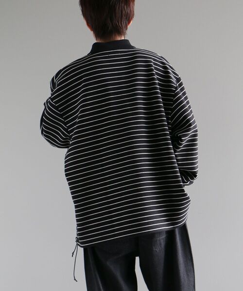 CRAFT STANDARD BOUTIQUE（クラフトスタンダードブティック）の「リップルボーダーポロシャツ（スウェット・メンズ・ブラック/アイボリー/ベージュ・XL/L/M）」の13枚目の写真