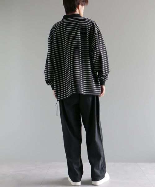 CRAFT STANDARD BOUTIQUE（クラフトスタンダードブティック）の「リップルボーダーポロシャツ（スウェット・メンズ・ブラック/アイボリー/ベージュ・XL/L/M）」の16枚目の写真