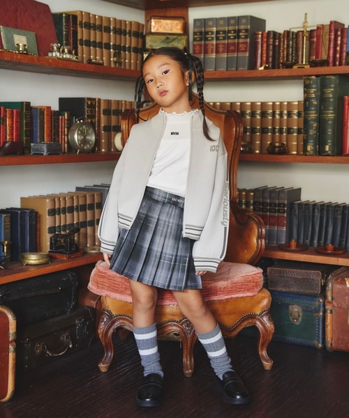 10C REPIPI（ジューシーレピピ）の「【10C REPIPI】ソデロゴラインニットブルゾン（ブルゾン・キッズ・アイボリー/ブラック/ブルー・130cm/110cm/120cm）」の4枚目の写真