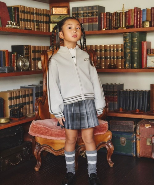 10C REPIPI（ジューシーレピピ）の「【10C REPIPI】ソデロゴラインニットブルゾン（ブルゾン・キッズ・アイボリー/ブラック/ブルー・130cm/110cm/120cm）」の5枚目の写真