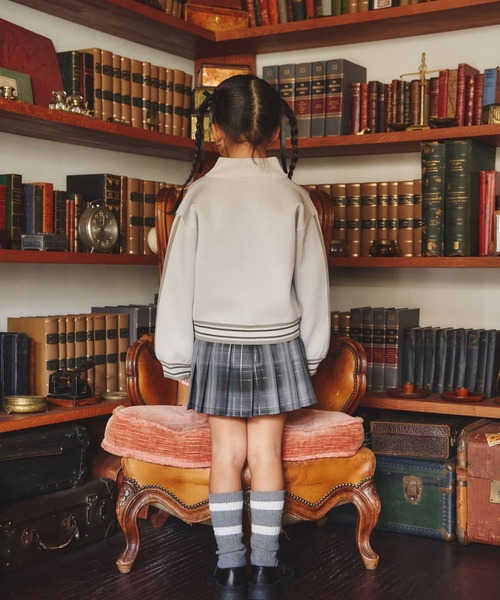 10C REPIPI（ジューシーレピピ）の「【10C REPIPI】ソデロゴラインニットブルゾン（ブルゾン・キッズ・アイボリー/ブラック/ブルー・130cm/110cm/120cm）」の6枚目の写真