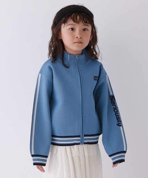 10C REPIPI（ジューシーレピピ）の「【10C REPIPI】ソデロゴラインニットブルゾン（ブルゾン・キッズ・アイボリー/ブラック/ブルー・130cm/110cm/120cm）」の14枚目の写真