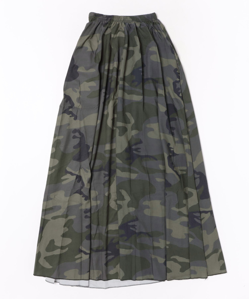 i-dare(アイディア)の「【i-dare】カモフラ柄 ロング スカート(スカート・レディース・グリーン・SMALL/MEDIUM/LARGE)」の5枚目の写真