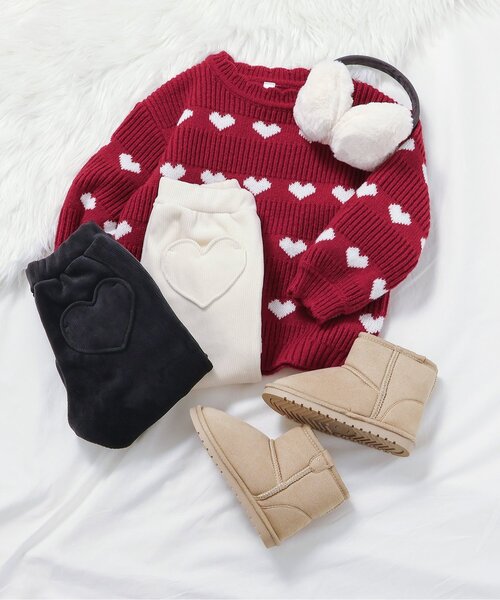 apres les cours(アプレレクール)の「ニットコールストレートきゅんパンツ(その他パンツ・キッズ・ブラック/アイボリー/ピンク・80/90/100/110/120/130/140)」の20枚目の写真