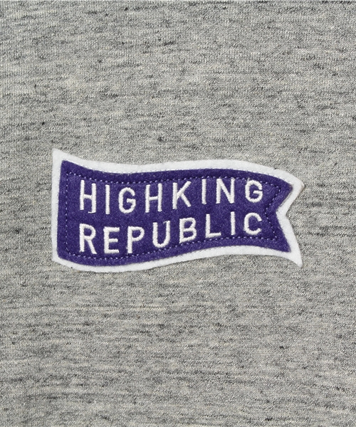 highking（ハイキング）の「flag hoody（スウェット・キッズ・グレー/ブルー・130cm）」の5枚目の写真