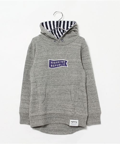highking（ハイキング）の「flag hoody（スウェット・キッズ・グレー/ブルー・130cm）」の12枚目の写真