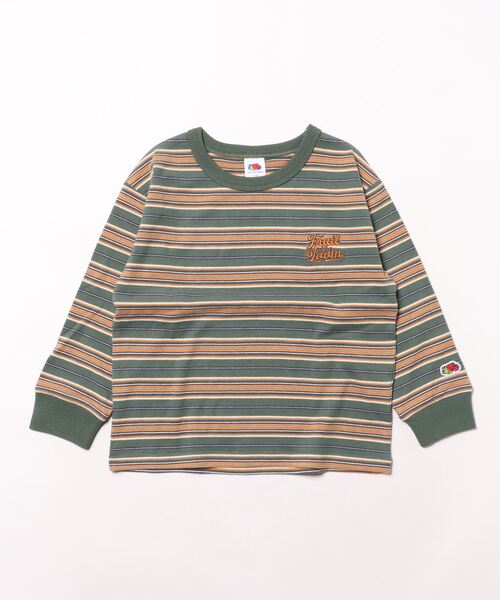 ボーダー長袖T / キッズ / ロンT / ロゴ / プリント / カジュアル