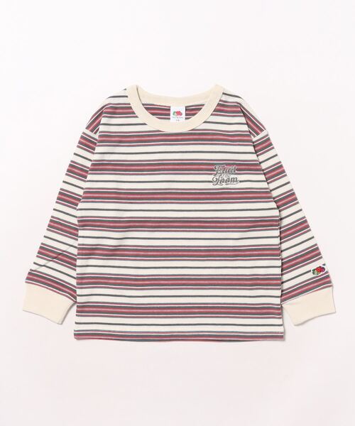 ボーダー長袖T / キッズ / ロンT / ロゴ / プリント / カジュアル