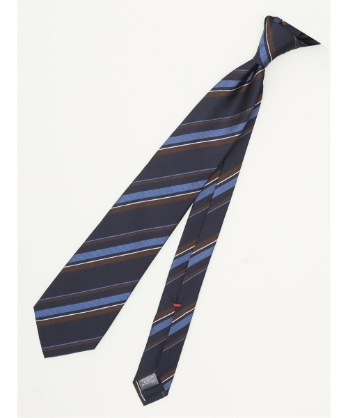 m.f.エディトリアル メンズ セッテピエゲ シルクストライプ柄 ネクタイ 8cm幅（ネクタイ）｜m.f.editorial（エムエフエディトリアル）