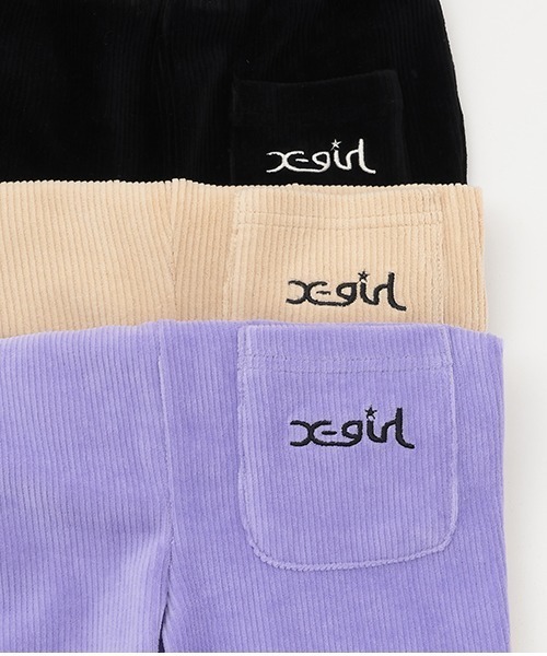 X-girl Stages(エックスガールステージス)の「コーデュロイ調スリットフレアレギンス(レギンス/スパッツ・キッズ・ベージュ/ラベンダー/ブラック・80cm/90cm/100cm/110cm/120cm/130cm/140cm)」の12枚目の写真