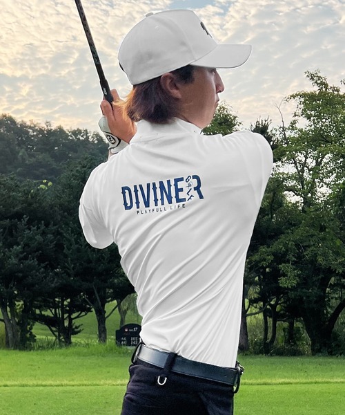 【DIVINER GOLF】バックロゴ半袖モックネック メンズ ゴルフウェア ゴルフ（Tシャツ/カットソー）｜DIVINER GOLF（ディバイナー ゴルフ）