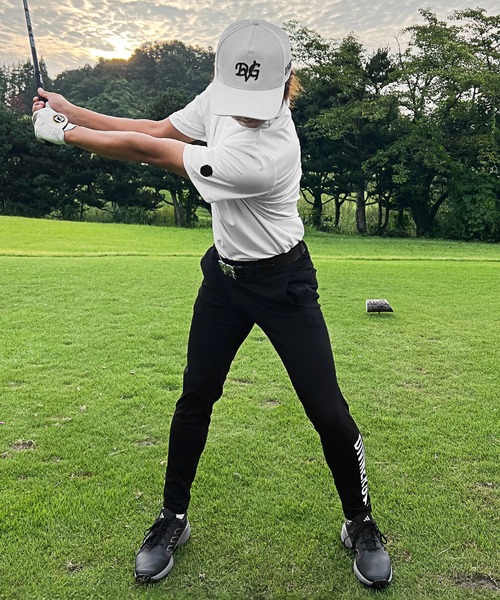 【DIVINER GOLF】バックロゴ半袖モックネック メンズ ゴルフウェア ゴルフ（Tシャツ/カットソー）｜DIVINER GOLF（ディバイナー ゴルフ）