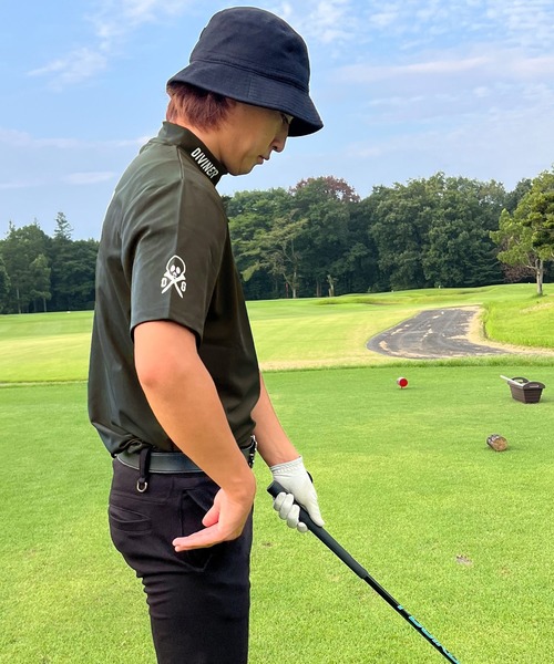 【DIVINER GOLF】バックロゴ半袖モックネック メンズ ゴルフウェア ゴルフ（Tシャツ/カットソー）｜DIVINER GOLF（ディバイナー ゴルフ）