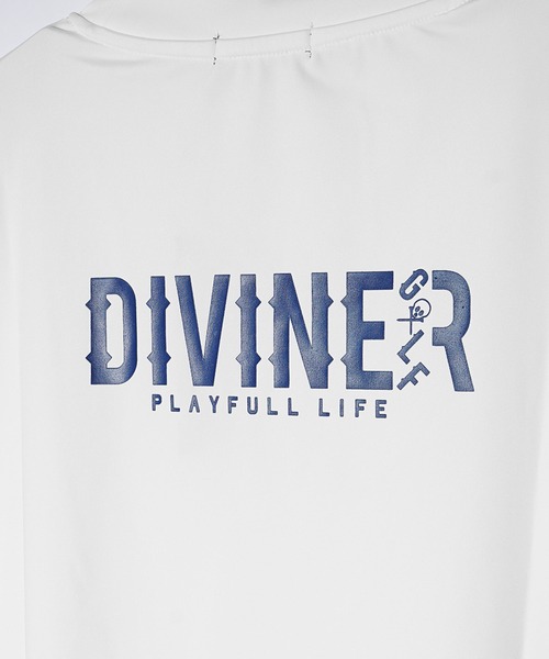 【DIVINER GOLF】バックロゴ半袖モックネック メンズ ゴルフウェア ゴルフ（Tシャツ/カットソー）｜DIVINER GOLF（ディバイナー ゴルフ）