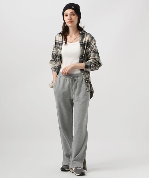 BAYFLOW（ベイフロー）の「[柔らかな風合い]ネルチェックシャツ（シャツ/ブラウス・レディース・ブルー/パープル/ブラック・FREE）」の4枚目の写真