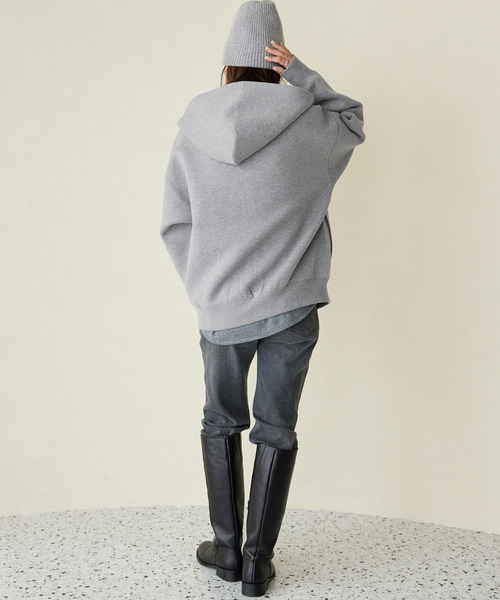 JOURNAL STANDARD relume（ジャーナルスタンダード　レリューム）の「《追加5》フーディーブルゾン（パーカー・レディース・チャコールグレー/アイボリー/スミクロ・FREE）」の18枚目の写真