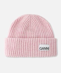 【GANNI(ガニー)】 STRUCTURED RIB BEANIE