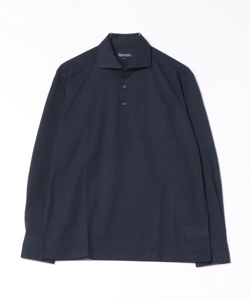 Blue Standard (ブルースタンダード)の「【BLUE STANDARD/ブルースタンダード】吸水速乾、イージーケア、 ピンポイント消臭 アルティマニットプルオーバーシャツ(シャツ/ブラウス・メンズ・ブラック/ネイビー/オフホワイト・MEDIUM/LARGE/X-LARGE)」の3枚目の写真