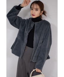 &. NOSTALGIA | 【ZOZO限定】ペプラムファージャケット(その他アウター)