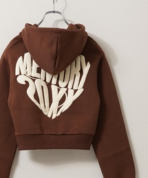 #MEMORY([)́yMEMORYzlady's n[g obNvg {fBO V[gp[J[ / Heart Back Print Bonding Short Length Hoodie(p[J[)