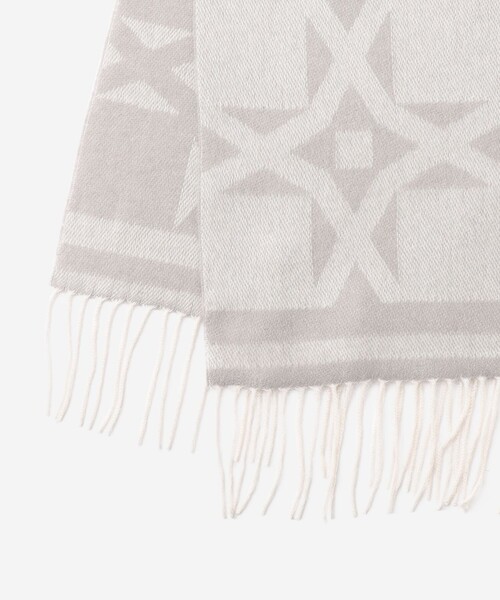 MACKINTOSH LONDON（マッキントッシュ ロンドン）の「【婦人画報掲載】アンドリューカシミヤマフラー（マフラー・レディース・ライトブルー/オフホワイト・FREE）」の5枚目の写真