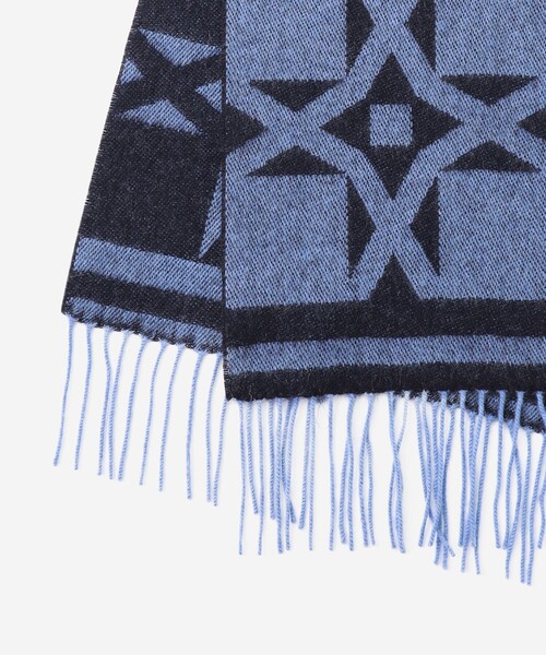MACKINTOSH LONDON（マッキントッシュ ロンドン）の「【婦人画報掲載】アンドリューカシミヤマフラー（マフラー・レディース・ライトブルー/オフホワイト・FREE）」の6枚目の写真