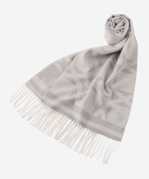 MACKINTOSH LONDON（マッキントッシュ ロンドン）の「【婦人画報掲載】アンドリューカシミヤマフラー（マフラー・レディース・ライトブルー/オフホワイト・FREE）」の8枚目の写真