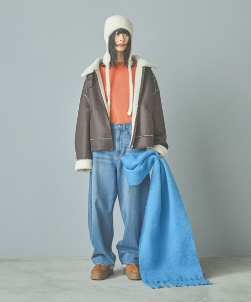 LAKOLE（ラコレ）の「フェイクムートンブルゾン / 137555（ブルゾン・レディース・ブラック/ブラウン・FREE）」の9枚目の写真