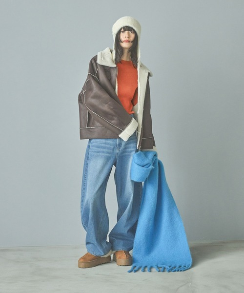 LAKOLE（ラコレ）の「フェイクムートンブルゾン / 137555（ブルゾン・レディース・ブラック/ブラウン・FREE）」の14枚目の写真