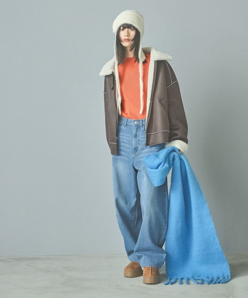 LAKOLE（ラコレ）の「フェイクムートンブルゾン / 137555（ブルゾン・レディース・ブラック/ブラウン・FREE）」の15枚目の写真