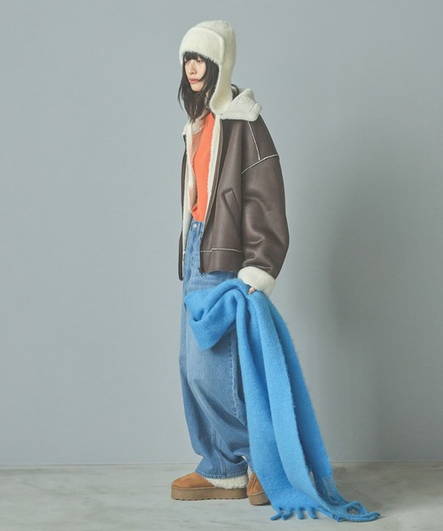 LAKOLE（ラコレ）の「フェイクムートンブルゾン / 137555（ブルゾン・レディース・ブラック/ブラウン・FREE）」の16枚目の写真