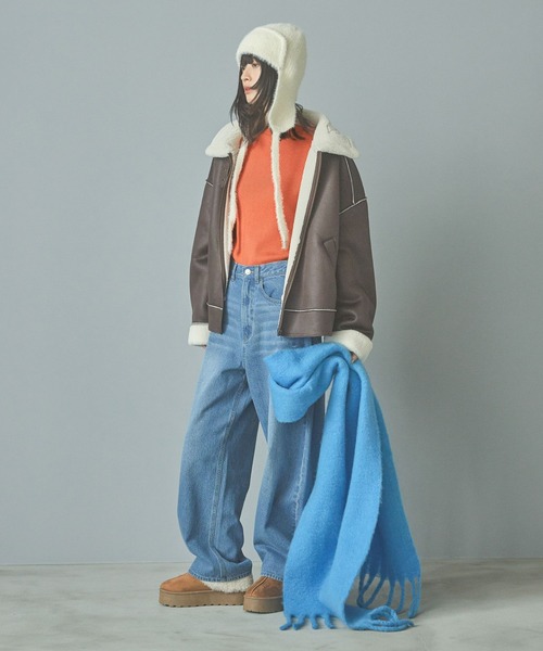 LAKOLE（ラコレ）の「フェイクムートンブルゾン / 137555（ブルゾン・レディース・ブラック/ブラウン・FREE）」の17枚目の写真