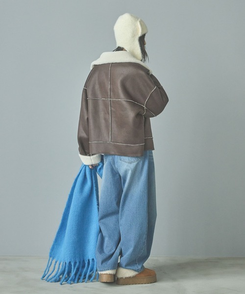 LAKOLE（ラコレ）の「フェイクムートンブルゾン / 137555（ブルゾン・レディース・ブラック/ブラウン・FREE）」の21枚目の写真