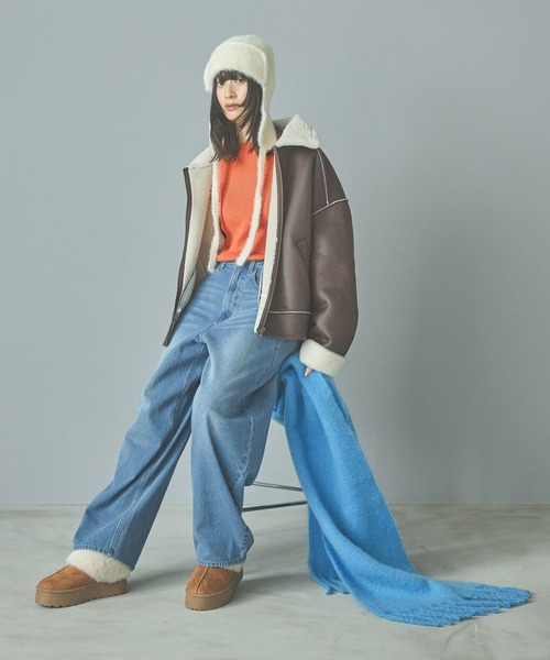 LAKOLE（ラコレ）の「フェイクムートンブルゾン / 137555（ブルゾン・レディース・ブラック/ブラウン・FREE）」の22枚目の写真