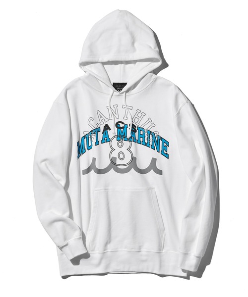 ACANTHUS（アカンサス）の「ACANTHUS x muta:mutaMulti Logo Hooded Sweatshirt（パーカー・メンズ・ブルー/ブラック/ホワイト・S/M/L/XL）」の18枚目の写真