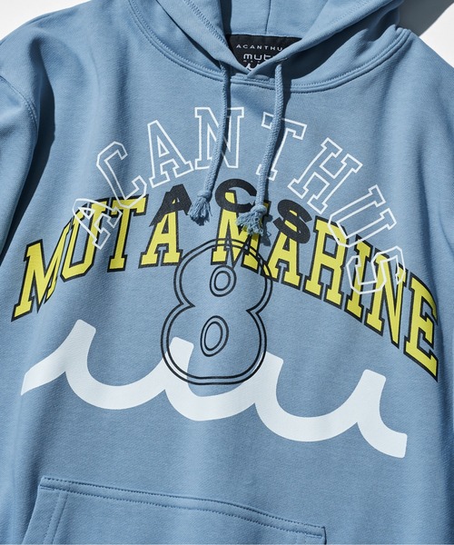ACANTHUS（アカンサス）の「ACANTHUS x muta:mutaMulti Logo Hooded Sweatshirt（パーカー・メンズ・ブルー/ブラック/ホワイト・S/M/L/XL）」の22枚目の写真