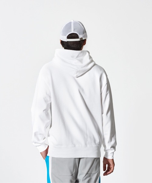 ACANTHUS（アカンサス）の「ACANTHUS x muta:mutaMulti Logo Hooded Sweatshirt（パーカー・メンズ・ブルー/ブラック/ホワイト・S/M/L/XL）」の9枚目の写真