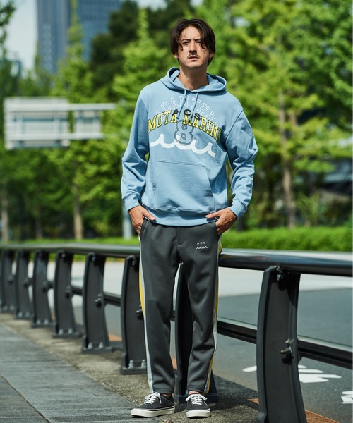 ACANTHUS（アカンサス）の「ACANTHUS x muta:mutaMulti Logo Hooded Sweatshirt（パーカー・メンズ・ブルー/ブラック/ホワイト・S/M/L/XL）」の4枚目の写真