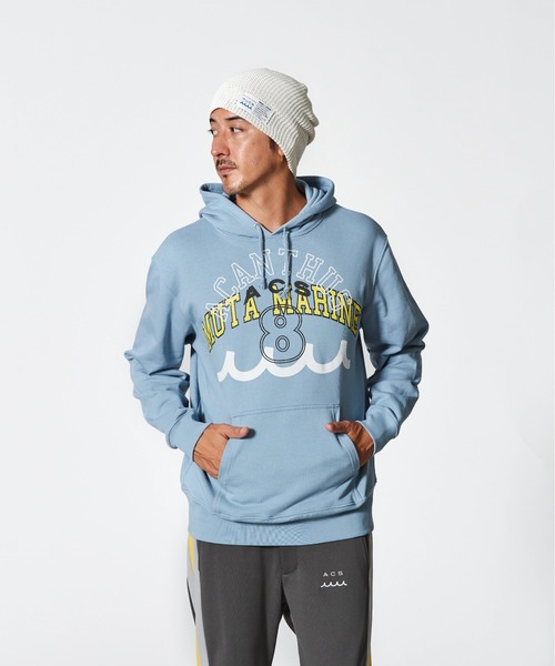 ACANTHUS（アカンサス）の「ACANTHUS x muta:mutaMulti Logo Hooded Sweatshirt（パーカー・メンズ・ブルー/ブラック/ホワイト・S/M/L/XL）」の14枚目の写真