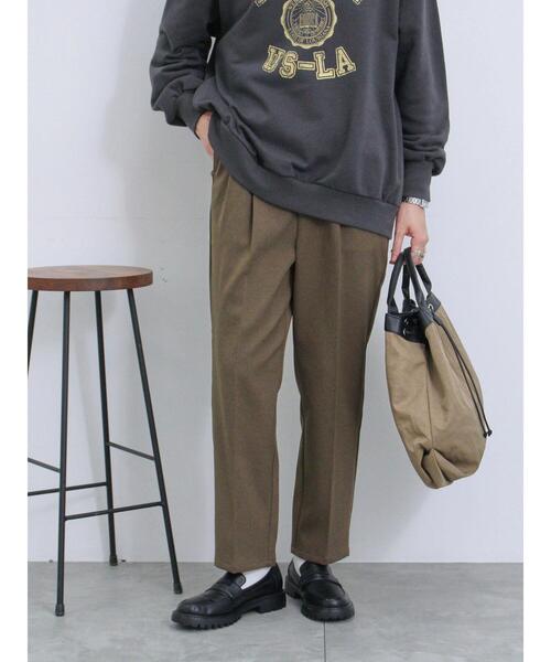 Samansa Mos2 blue(サマンサモスモスブルー)の「【吸湿発熱】マルチスタイルテーパードパンツ(その他パンツ・レディース・カーキ/ネイビー/ベージュ/グレー/ブラック/チャコールグレー/ライトベージュ・L/S/M/SS)」の6枚目の写真