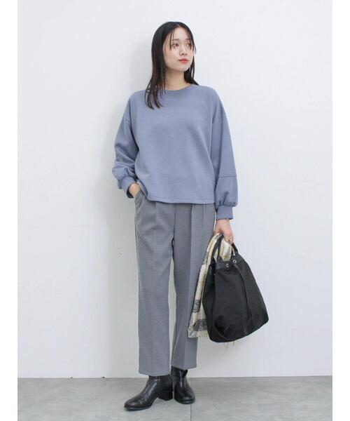 Samansa Mos2 blue(サマンサモスモスブルー)の「【吸湿発熱】マルチスタイルテーパードパンツ(その他パンツ・レディース・カーキ/ネイビー/ベージュ/グレー/ブラック/チャコールグレー/ライトベージュ・L/S/M/SS)」の13枚目の写真