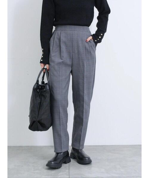 Samansa Mos2 blue(サマンサモスモスブルー)の「【吸湿発熱】マルチスタイルテーパードパンツ(その他パンツ・レディース・カーキ/ネイビー/ベージュ/グレー/ブラック/チャコールグレー/ライトベージュ・L/S/M/SS)」の16枚目の写真