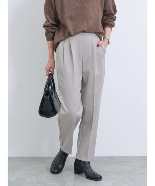 Samansa Mos2 blue(サマンサモスモスブルー)の「【吸湿発熱】マルチスタイルテーパードパンツ(その他パンツ・レディース・カーキ/ネイビー/ベージュ/グレー/ブラック/チャコールグレー/ライトベージュ・L/S/M/SS)」の20枚目の写真