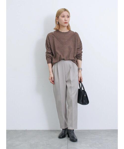 Samansa Mos2 blue(サマンサモスモスブルー)の「【吸湿発熱】マルチスタイルテーパードパンツ(その他パンツ・レディース・カーキ/ネイビー/ベージュ/グレー/ブラック/チャコールグレー/ライトベージュ・L/S/M/SS)」の22枚目の写真