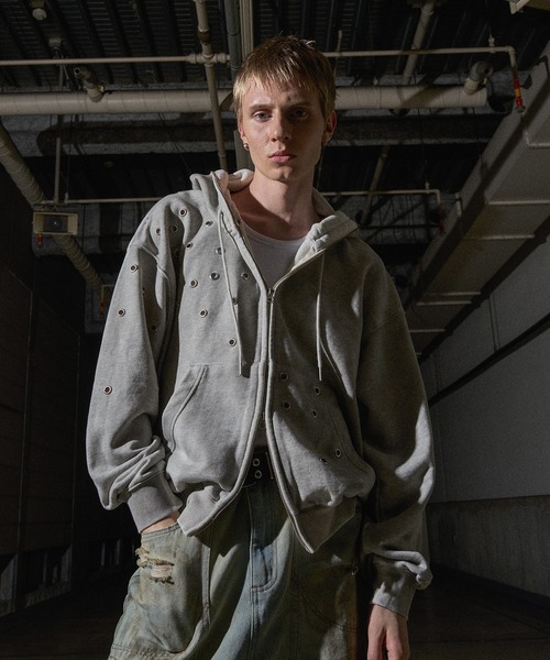 WISH FOR EVER(ウィッシュフォーエバー)の「ASSORT VINTAGE LIKE HEAVY WEIGHT SHORT ZIP PARKER/アソートビンテージライクヘビーウエイトショートジップパーカー(パーカー・メンズ・ブラウン/グレー/ブラック・LARGE/MEDIUM)」の13枚目の写真