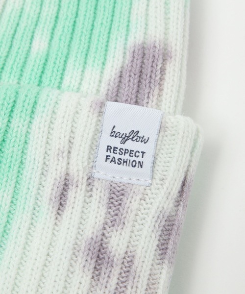 BAYFLOW（ベイフロー）の「タイダイ柄ニットワッチ(KIDS)（ニットキャップ/ビーニー・キッズ・イエロー/グリーン・FREE）」の8枚目の写真